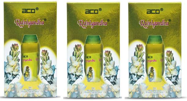aco Rajnigandha Alcohol - Free Attar Roll On 8ml Each (Pack of 3) Floral Attar