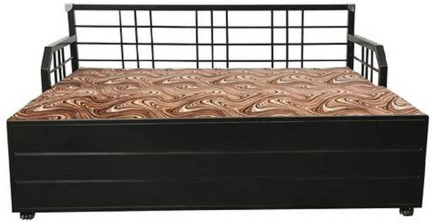 Royal Interiors King Size 3 Seater Double Metal Pull Out Sofa Cum Bed