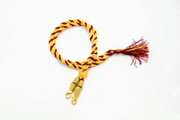 SPARKLE Necklace Back Rope Colorful (Maroon,Yellow) Almost Match with Any Jewellery- Dori for Silk Thread Jewellery/Terracotta Jewellery/Quilling-Pack of 12Pcs