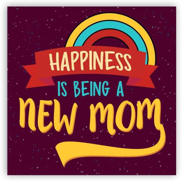 थेययकेफ YaYa cafe Mothers Day Gifts for Mom Happiness is Being a New Mom Fridge Magnet - Square फ्रिज मैग्नेट 1 का पैक