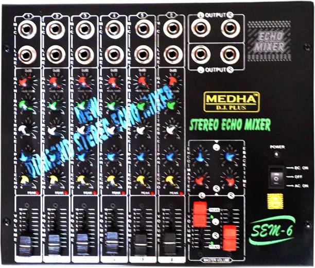 MEDHA D.J. PLUS SEM-6 6 Channels Stereo Echo Mixer Digital Sound Mixer