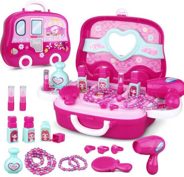 Aarna Bring Along Vanity Princess Makeup and Jewelry Toys for Kids