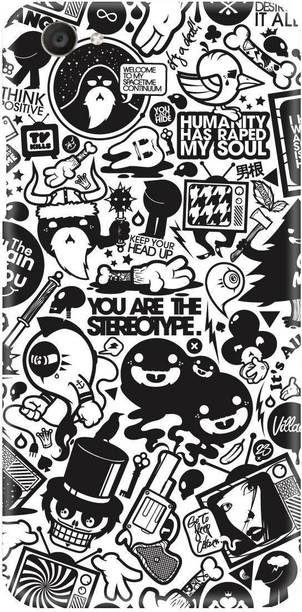 Smutty Back Cover for Vivo Y53i, VIVO Y53, Vivo 1606 - Doodle Print