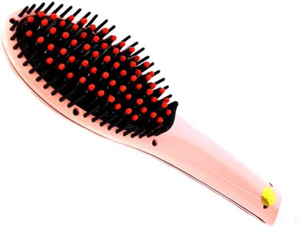 Rk BEST HQT HAIR BRUSH Fast Hair Straightener HQT-906 Comb Brush With Temp Display Hair Straightener Brush