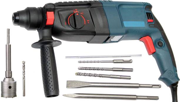 Digital Craft Electric Rotary Hammer with 5pcs SDS Accessories With 50MM Concrete Hole Saw Impact Drill Power Drill 26mm 4 Functions Power & Hand Tool Kit