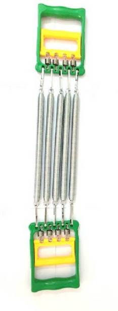 WOLBLIX Chest Expander Pulling Force Wrist Arm, Chest Exerciser Hand Gripper 5 Springs Resistance Tube