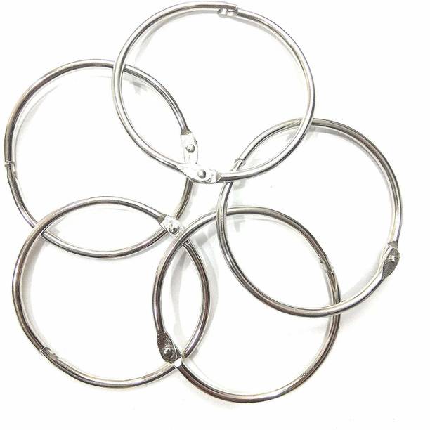 Arham Metal Loose Leaf Book Binder Buckle Rings Scrapbook Sketchbook Craft Photo Album DIY Binding Ring Size :- 5 cm 5 Pieces Manual Ring Binder