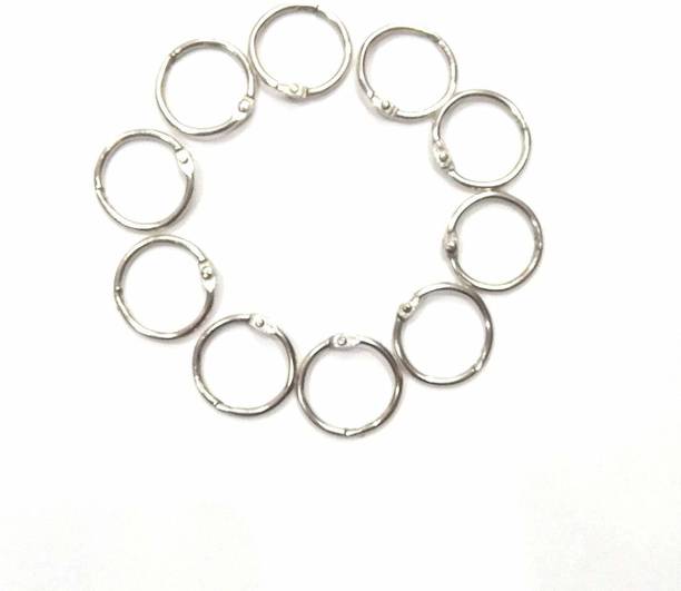Arham Metal Loose Leaf Book Binder Buckle Rings Scrapbook Sketchbook Craft Photo Album DIY Binding Ring Size - 2 cm 10 Pieces Manual Ring Binder