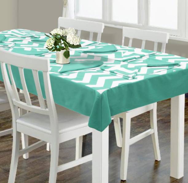Dekor World Light Green Organic Cotton Table Linen Set