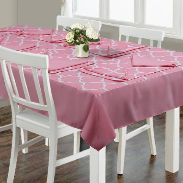 Dekor World Pink Organic Cotton Table Linen Set