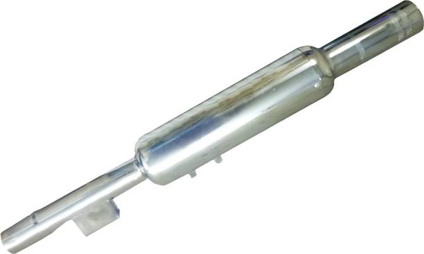 WORDZ Short Bottle Empty Chrome Mini Punjab Exhaust silencer Royal Enfield 500 EFI Full Exhaust System