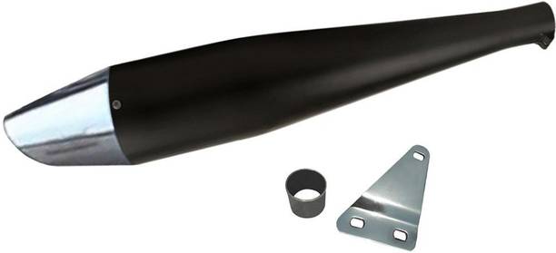 Dhe Best Dolphin Front Chrome Glasswool/Filter Exhaust Silencer Royal Enfield Thunder Bird 350 Royal Enfield Thunder Bird 350 Full Exhaust System