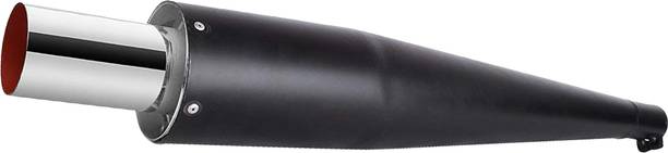 WORDZ Wild Boar / Wildboar silencer Black Front Chrome Exhaust Glasswool Royal Enfield 350 Twin Spark Full Exhaust System