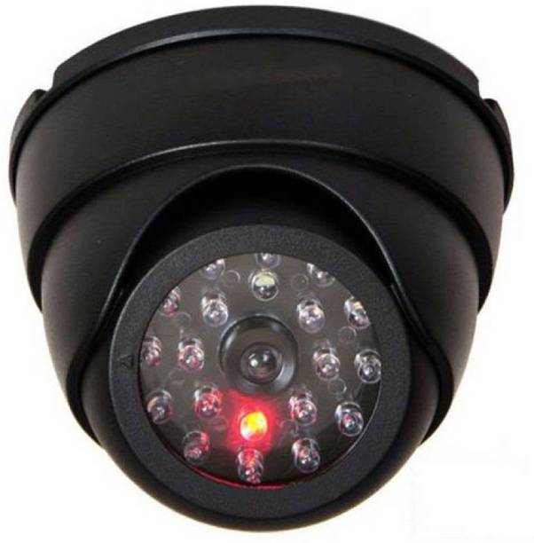 WOLBLIX Dummy Security CCTV Fake Dome Imitation Surveillance Security Camera with blinking red LED Light Indication. For home or office Security Security Camera (1 Channel) Security Camera