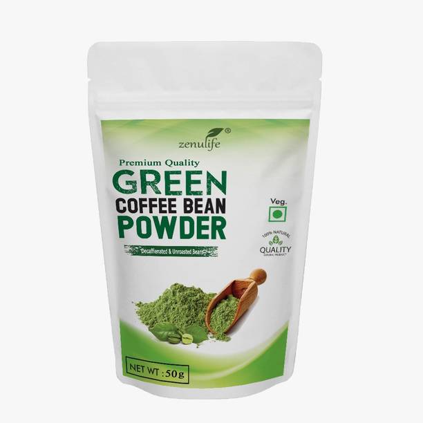 zenulife Premium Quality Organic Green Coffee beans Powder for Weight Loss(Unroasted Coffee Beans Powder) Instant Coffee 50 gm Instant Coffee