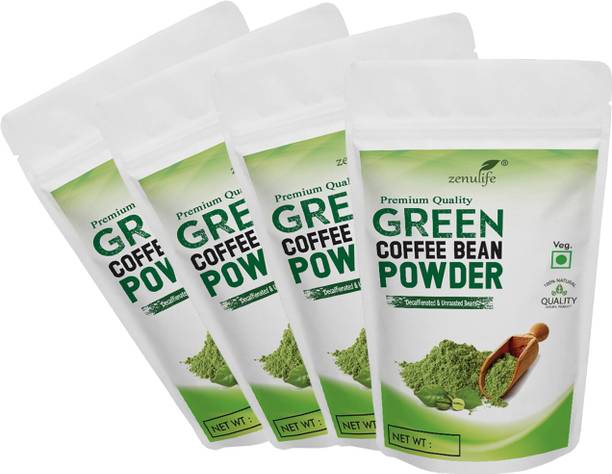 zenulife Premium Quality Organic Green Coffee Beans Powder for Weight Loss-Pack of 4 Instant Coffee 50 g Instant Coffee