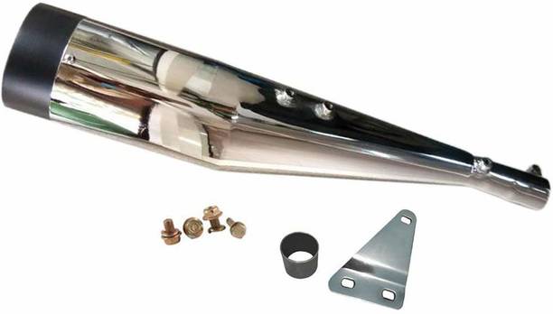 Dhe Best Cobra Front Black Glasswool/Filter Exhaust Silencer Royal Enfield Classic Royal Enfield Classic Full Exhaust System