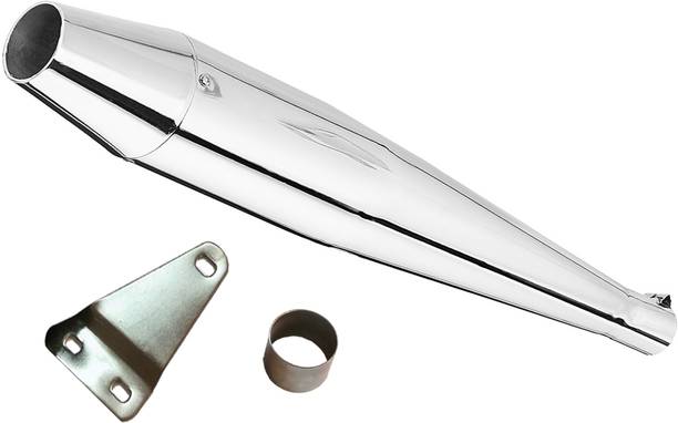 WORDZ Reversecone / Reverse Cone Glasswool Chrome Exhaust silencer Royal Enfield Electra Delux Full Exhaust System