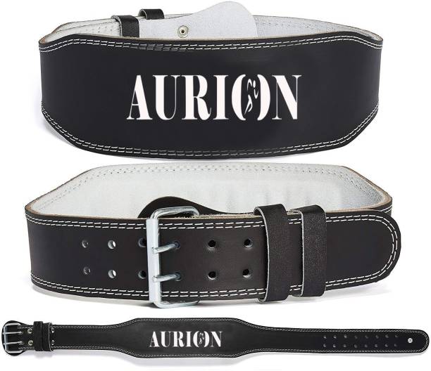 Aurion Genuine Leather Weight Lifting Belt Gym Back Support Power Lifting Belt Back Support