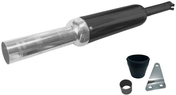 Dhe Best Short Bottle Front Chrome Glasswool / Filter Royal Enfield Electra Twin Spark Full Exhaust System