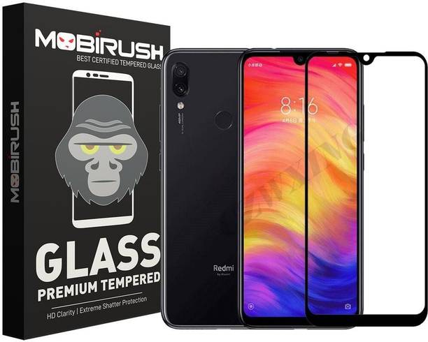MOBIRUSH Edge To Edge Tempered Glass for Mi Redmi Note 7, Mi Redmi Note 7 Pro, Mi Redmi Note 7S