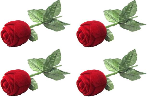 PHOENIXFASO COMBO Rose Flower Ring Box Vanity Box (Red) Girls & Loved Ones Gift, Engagement, Weddings, Birthday, vanity box Vanity Box