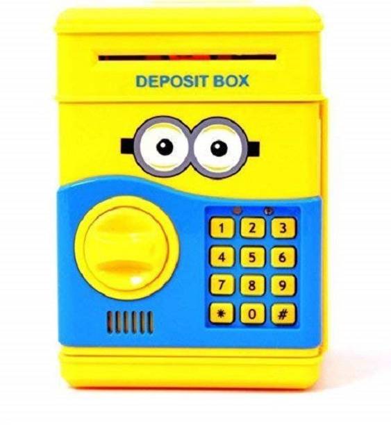 saini's craft Money Safe ATM Kids Piggy Savings Bank with Electronic Lock Piggy Bank ATM Coin Bank
