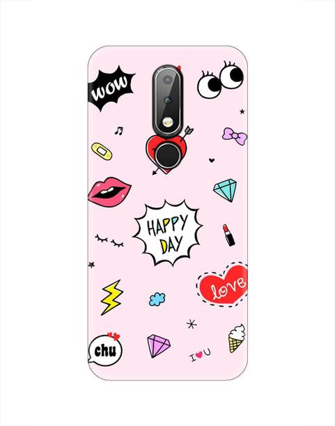 Smutty Back Cover for Nokia 6.1 Plus, TA-1099, TA-1103, TA-1083 - Doodle Print