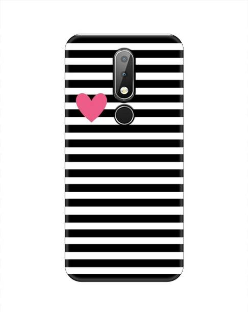 Smutty Back Cover for Nokia 6.1 Plus, TA-1099, TA-1103, TA-1083 - Pink Heart Print