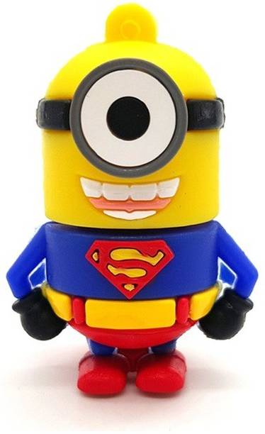 PANKREETI Cute Minion Superman 32 GB Pen Drive Compatible with Gaming Console, Desktop Computer, Television, Audio Player, Laptop USB 2.0 Rubber Case
