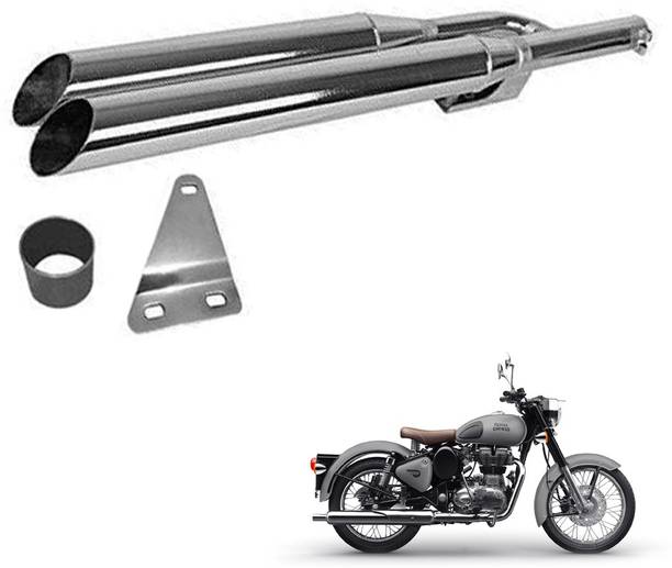 Dhe Best Double Barrel Full Chrome Empty Royal Enfield Battle Full Exhaust System