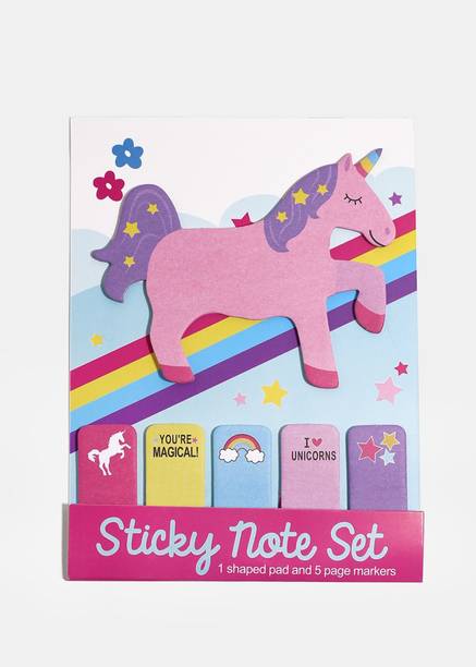 ShopNGift Unicorn Sticky notes Memo pad Set 100 Sheets Unicorn Sticky notes Memo pad Set, 4 Colors
