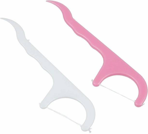 Karoli Collection PL Dental Floss Tooth Pick for Teeth Cleaning,WITH THREAD (7.6 cm, Pack of 100)