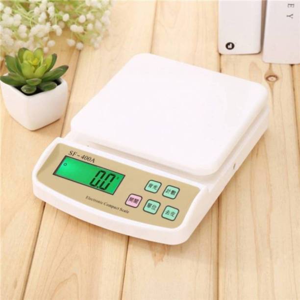 NIBBIN Electronic Digital Kitchen Weight Machine Capacity 10Kg Multipurpose Sf400a Weighing Scale (White) Weighing Scale