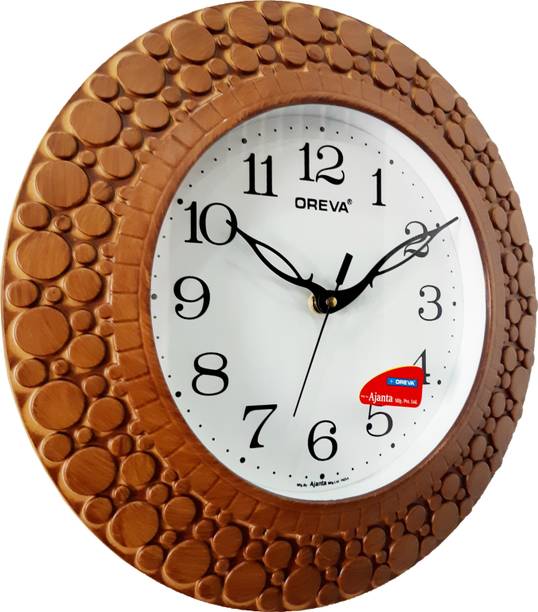 AJANTA Analog 30 cm X 30 cm Wall Clock (Beige, With Glass, Standa