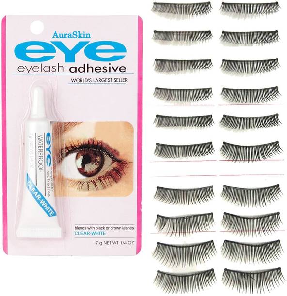 AuraSkin skinberry Thick Hair Waterproof Eye Lashes With Eyelash GLUE