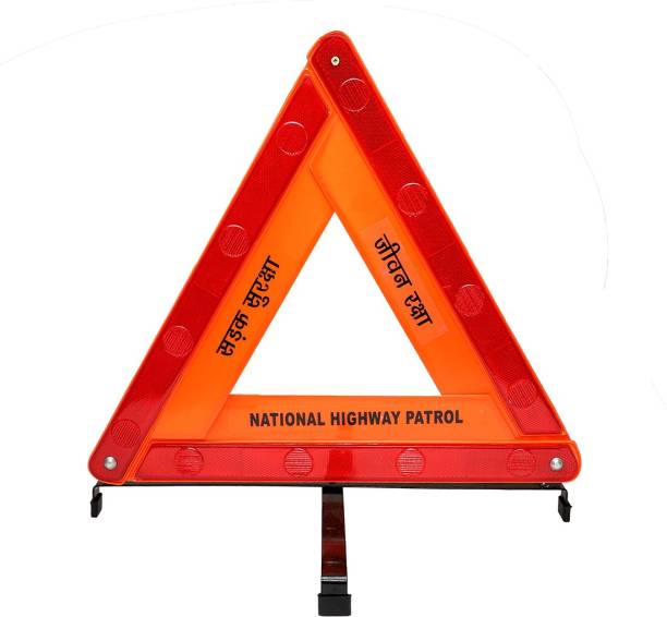 Safies Road Safety Reflective Warning Triangle With Double Stand Emergency Sign