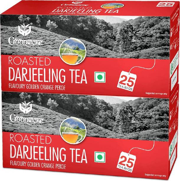 Goodricke Roasted Premium Darjeeling Tea -50 Tea bags Unflavoured Black Tea Box