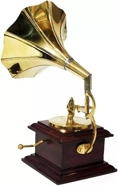 Doon Furniture House Antique Gramophone Showpiece for Home Decor, Office, Idea, Music Lover Gift, Decorative Showpiece  -  23 cm