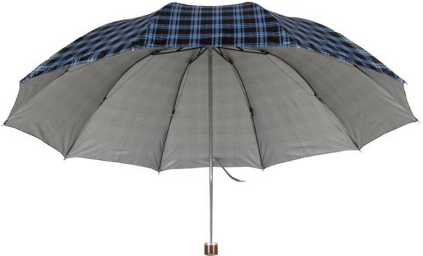 KEKEMI UMB016E 3 Fold Check Windproof Travel Umbrella