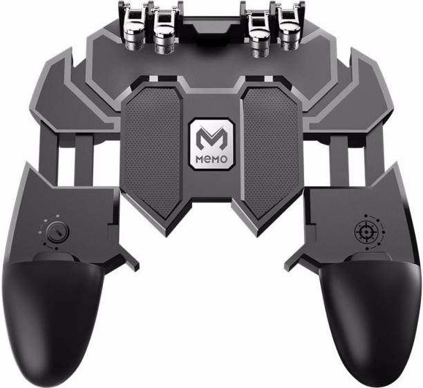 BUY SURETY Best Portable AK66 Powerful Fire Six Finger All-in-One Universal Compatibility Metal Quality Trigger Controller Joystick Mobile Game Controller Remote, Gaming Grip Remote Control Compatible with PUBG/Fortnite/Knives Out/Rules of Survival, Cell Phone Joystick Holder for iOS and Android  Gamepad