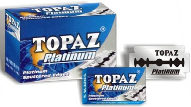 TOPAZ 500 Razor's Blades Platinum Sputtered Edges (Pack of 10)