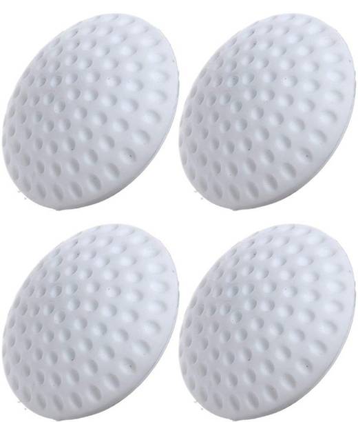 KolorFish Wall Protectors, 4 PCS Door Handle Knob Guard Stopper, Rubber Self- Adhesive Crash pad (White) Wall Mounted Door Stopper