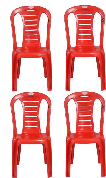 Petals Leo Stylish Heavy Duty | Stackable | Armless | for Garden and cafeteria Plastic Outdoor Chair