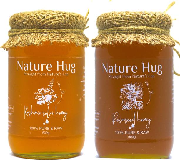 Nature Hug Raw Rosewood & Premium Kashmir honey combo (2x500g)