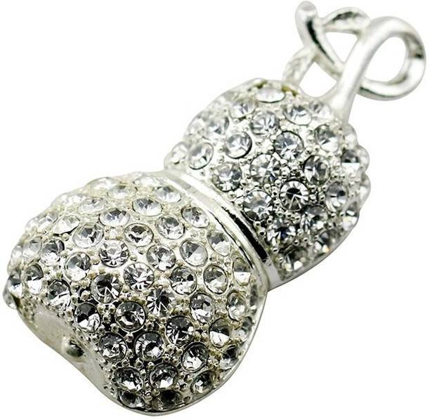 Tobo Diamond Glitter Bottle Shape Flash Drive,Cute Necklace Drive Pendrive. 16 Pen Drive Compatible with Desktop Computer, Television, Laptop USB 2.0 Metal Case