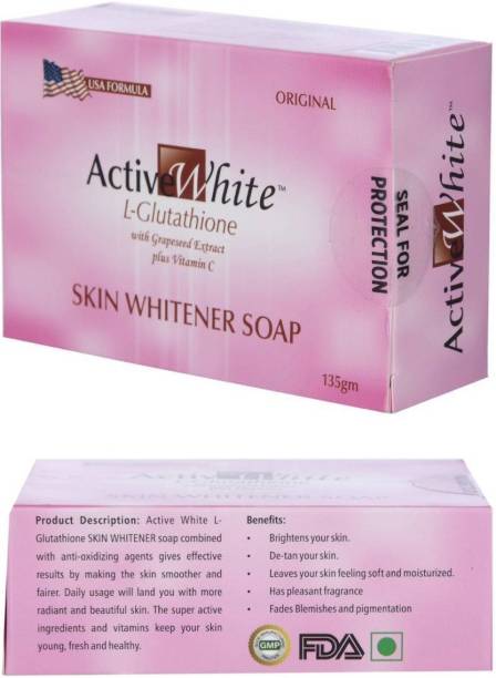 Active White Skin Whiten Soap -100% ORIGINAL (Made In USA) PACK OF 2.