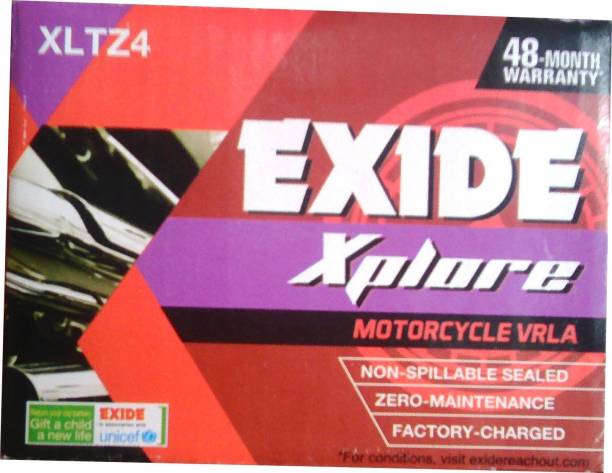 EXIDE XLTZ4 4 Ah Battery for Bike