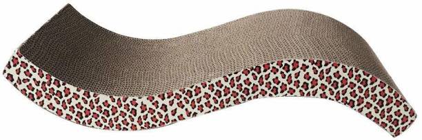 Foodie Puppies Cat Scratching Board Pad Toy, Wave Curved Catnip Catch Board Mat, Satisfy Your kitty's Natural Scratching Instinct, Save Your Furniture - Corrugated Scratching Pad Wooden Training Aid For Cat