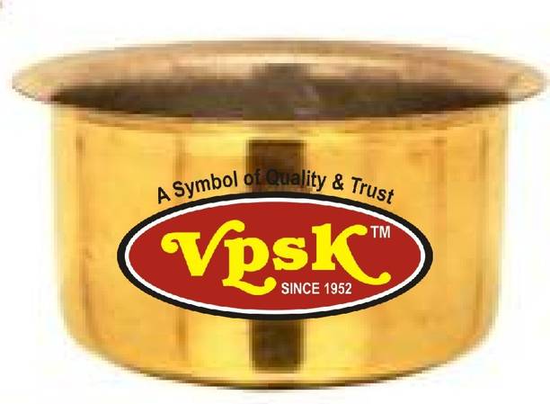 VPSK Heavy Pure Brass Tope 2 L capacity 16.5 cm diameter